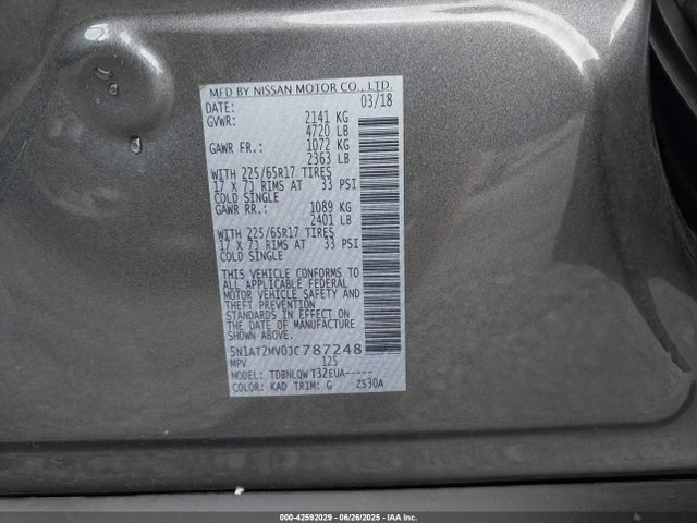5N1AT2MV0JC787248 Nissan 2018