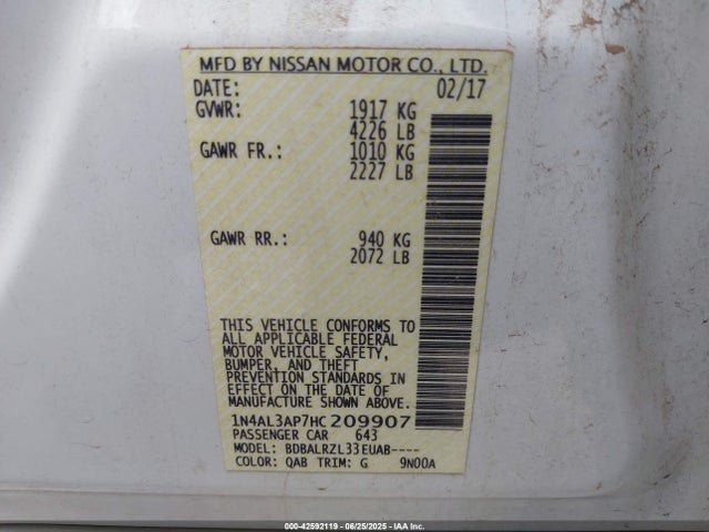1N4AL3AP7HC209907 Nissan 2017