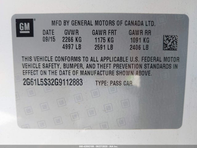 2016 CADILLAC XTS 2G61L5S32G9112883 Photo 8