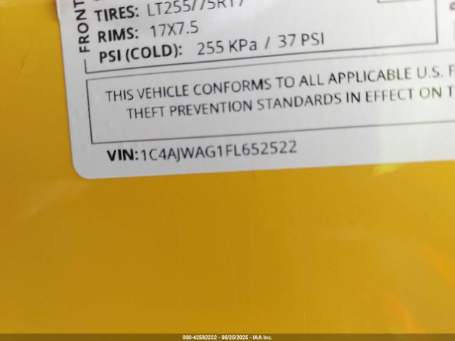 2015 JEEP WRANGLER 1C4AJWAG1FL652522 Photo 8