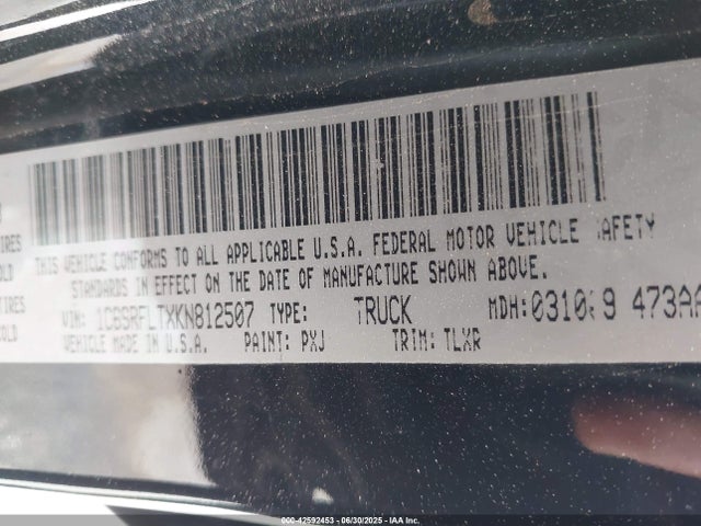 RAM 1500 2019 1C6SRFLTXKN812507 Image 9