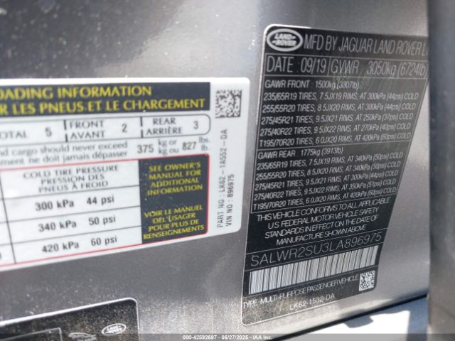 SALWR2SU3LA896975 Land Rover aj20p6