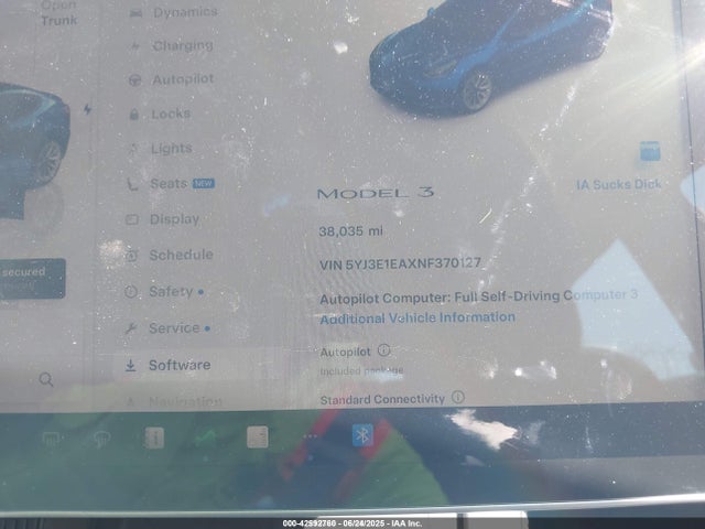2022 TESLA MODEL 3 5YJ3E1EAXNF370127 Photo 6