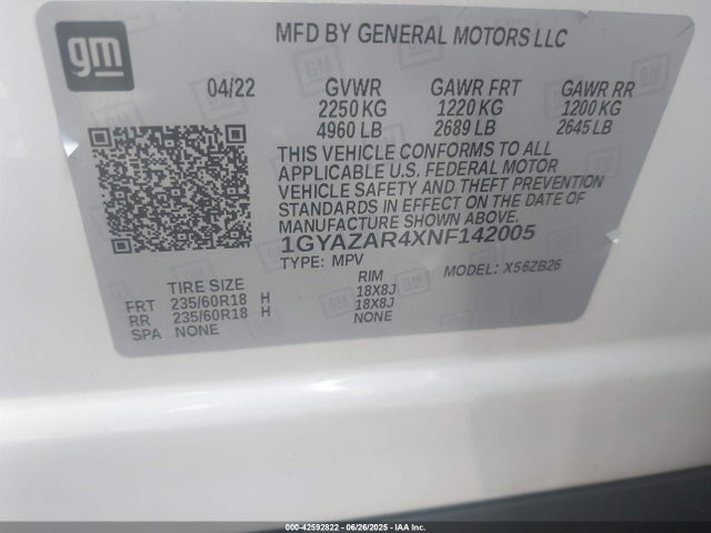 2022 CADILLAC XT4 1GYAZAR4XNF142005 Photo 8