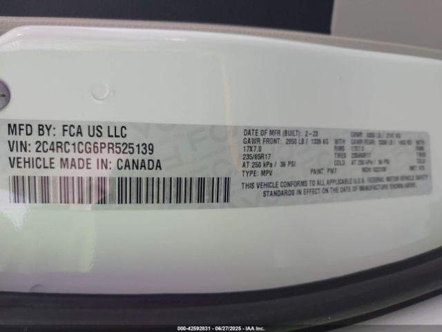 2C4RC1CG6PR525139 Chrysler 2023