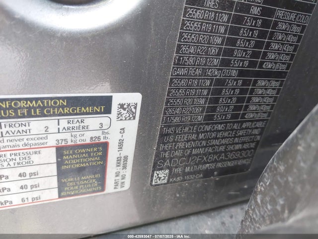 2019 JAGUAR F-PACE SADCJ2FX8KA369300 Photo 8