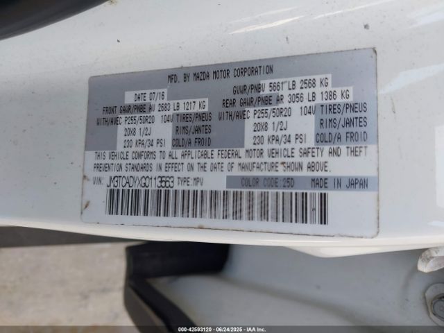 2016 MAZDA CX-9 JM3TCADYXG0113563 Photo 8