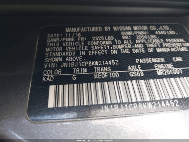 JN1BJ1CP8KW214452 Nissan 2019