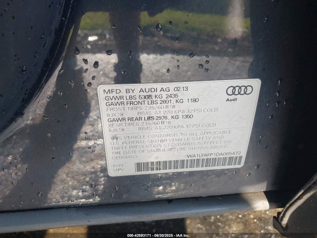2013 AUDI Q5 WA1LFAFP1DA065472 Photo 8