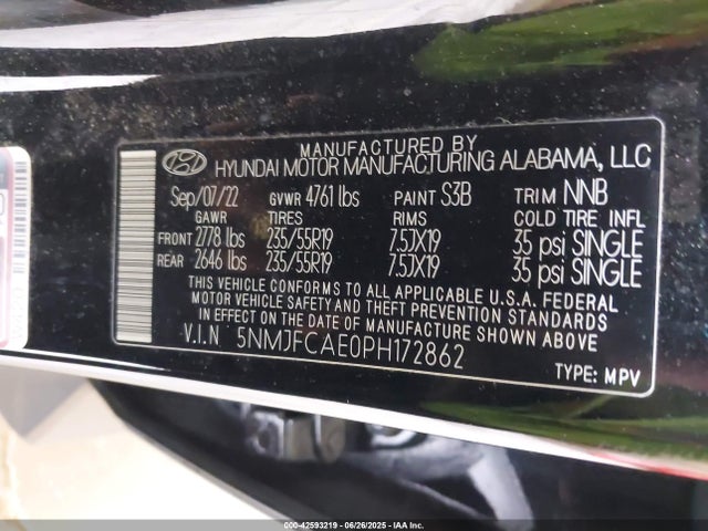 Hyundai gdi theta iii 2023 5NMJFCAE0PH172862 Image 9