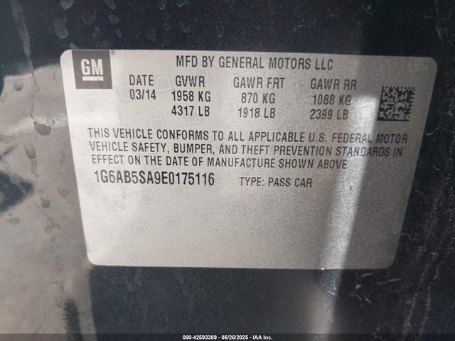 2014 CADILLAC ATS 1G6AB5SA9E0175116 Photo 8