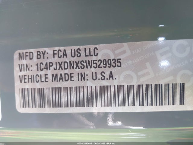 1C4PJXDNXSW529935 Jeep Wrangler