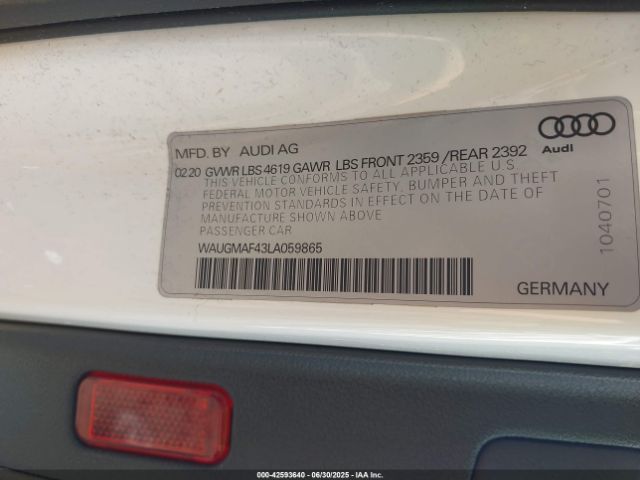 2020 AUDI A4 WAUGMAF43LA059865 Photo 8