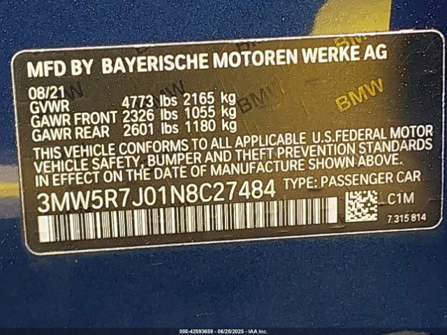 2022 BMW 330I 3MW5R7J01N8C27484 Photo 8