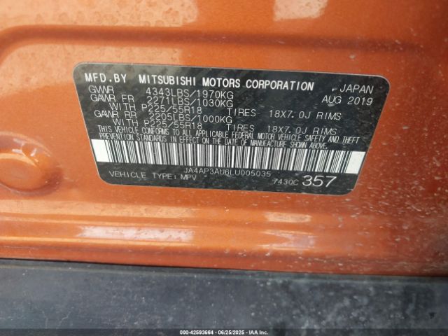 2020 MITSUBISHI OUTLANDER SPORT JA4AP3AU6LU005035 Photo 8