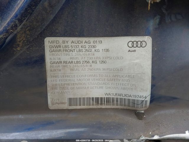 2013 AUDI ALLROAD WA1UFAFLXDA197454 Photo 8