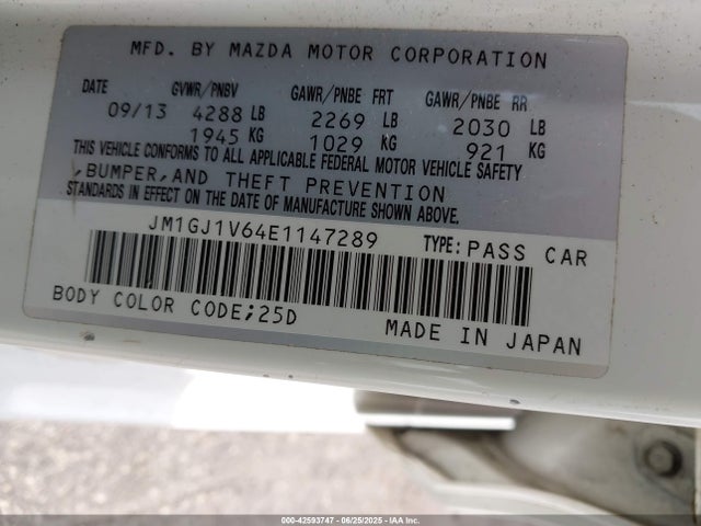 JM1GJ1V64E1147289 Mazda py
