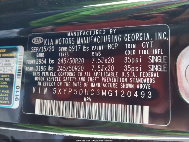 2021 KIA TELLURIDE 5XYP5DHC3MG120493 Photo 8