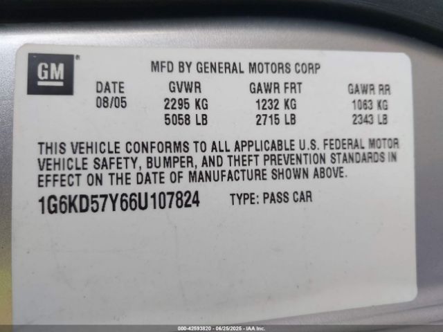 2006 CADILLAC DTS 1G6KD57Y66U107824 Photo 8