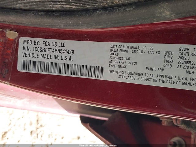 RAM 1500 2023 1C6SRFFT4PN541429 Image 9