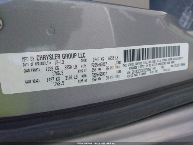 2014 CHRYSLER TOWN & COUNTRY 2C4RC1CG3ER224602 Photo 8
