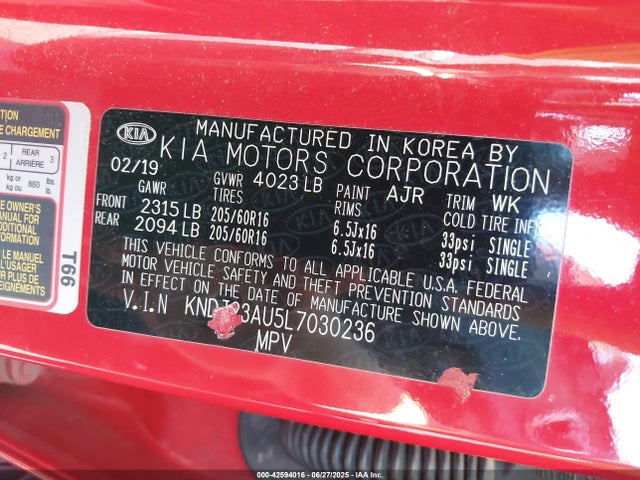 KIA mpi nu 2020 KNDJ23AU5L7030236 Image 9