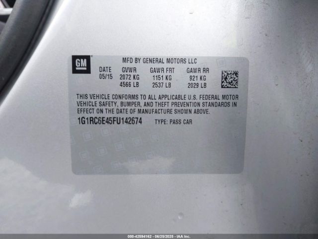 2015 CHEVROLET VOLT 1G1RC6E45FU142674 Photo 8
