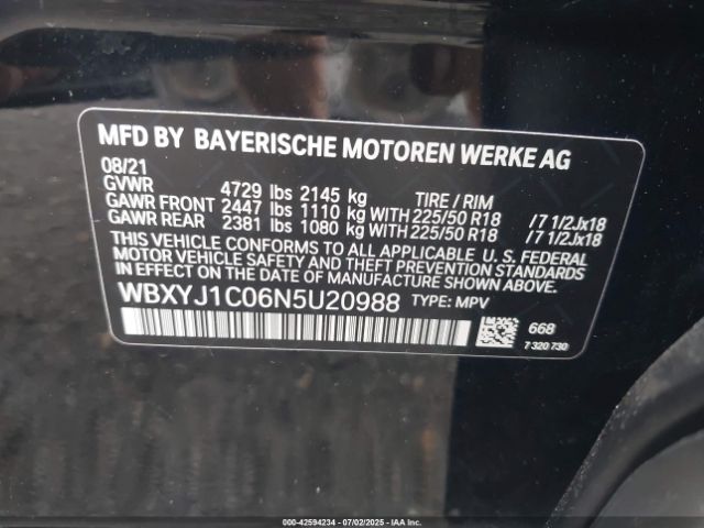 2022 BMW X2 WBXYJ1C06N5U20988 Photo 8