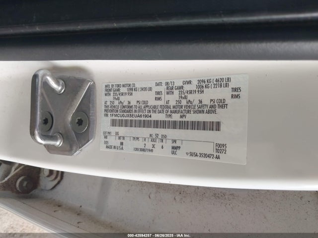 1FMCU0JX5EUA61904 Ford 2014