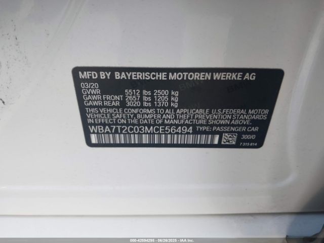 2021 BMW 740I WBA7T2C03MCE56494 Photo 8