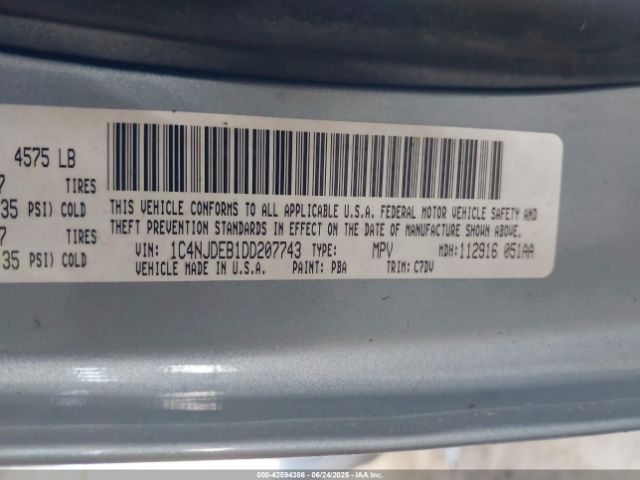 2013 JEEP COMPASS 1C4NJDEB1DD207743 Photo 8