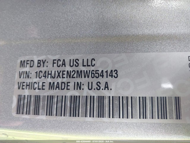 1C4HJXEN2MW654143 Jeep Wrangler