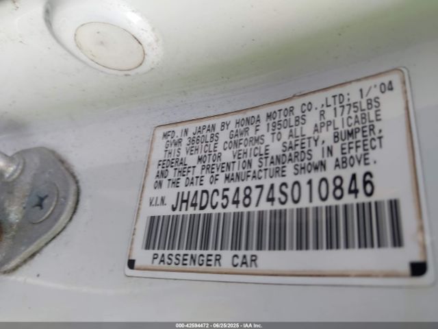 2004 ACURA RSX JH4DC54874S010846 Photo 8