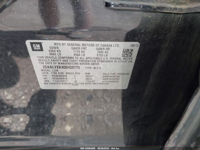 2013 GMC TERRAIN 2GKALYEK4D6428773 Photo 8