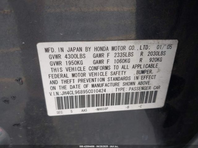 2005 ACURA TSX JH4CL96895C010424 Photo 8