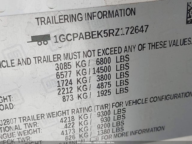 1GCPABEK5RZ172647 Chevrolet l3b