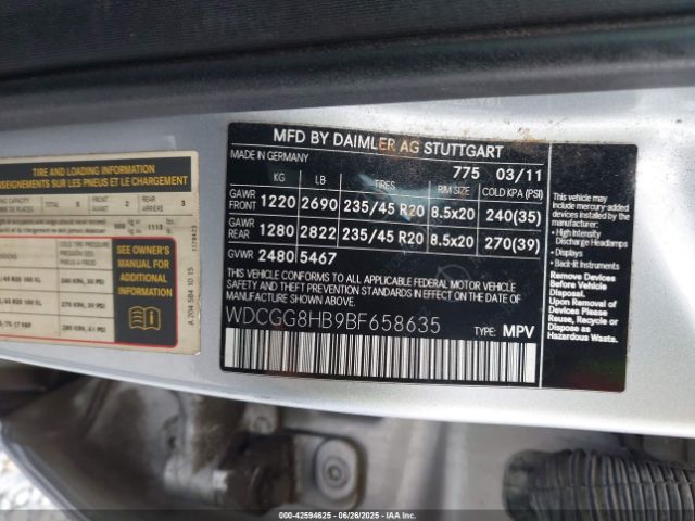 2011 MERCEDES-BENZ GLK 350 WDCGG8HB9BF658635 Photo 8