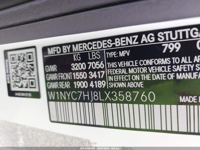 W1NYC7HJ8LX358760 Mercedes-Benz m177