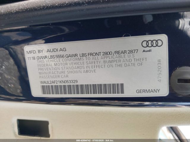 2019 AUDI A6 WAUL2AF21KN053329 Photo 8