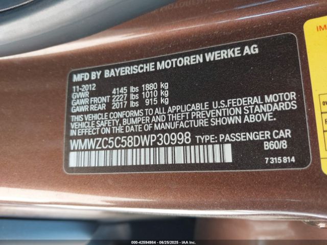 2013 MINI COUNTRYMAN WMWZC5C58DWP30998 Photo 8