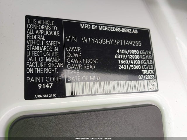 W1Y40BHY3PT149255 Mercedes-Benz m274