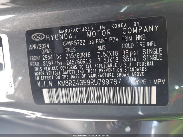 2024 HYUNDAI PALISADE KM8R24GE9RU799787 Photo 8