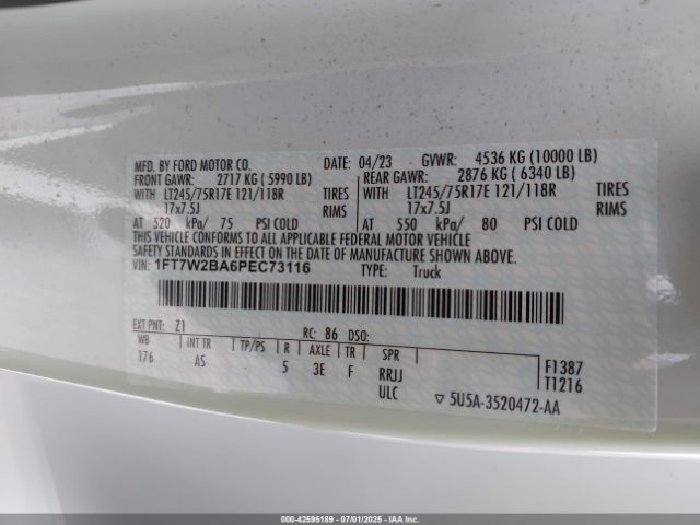 2023 FORD F-250 1FT7W2BA6PEC73116 Photo 8