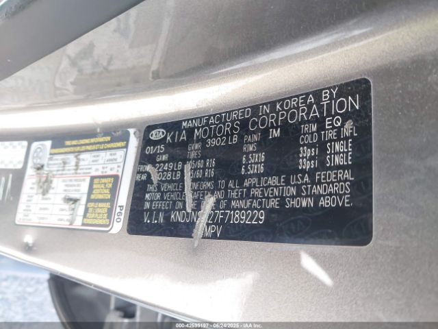 KNDJN2A27F7189229 KIA dohc gdi gamma