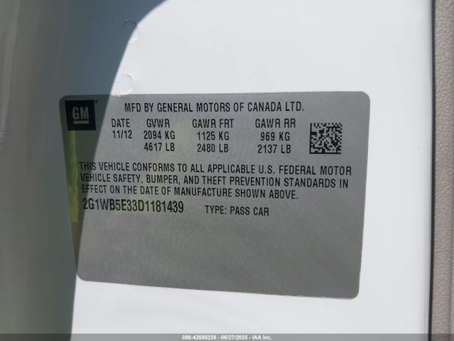 2013 CHEVROLET IMPALA 2G1WB5E33D1181439 Photo 8