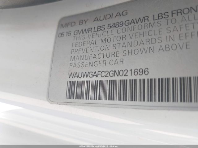 2016 AUDI A7 WAUWGAFC2GN021696 Photo 8
