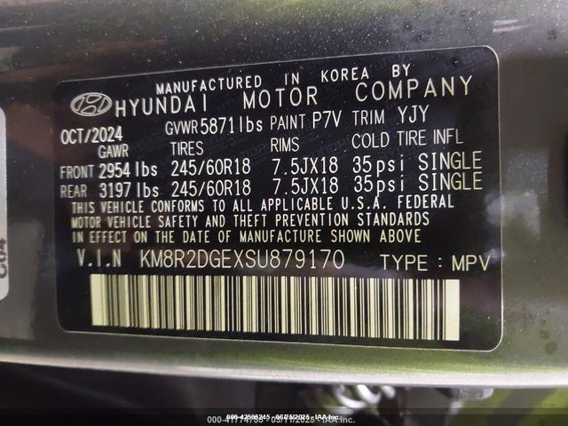 Hyundai gdi lambda ii 2025 KM8R2DGEXSU879170 Image 9