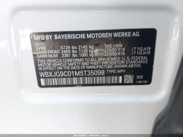 2021 BMW X1 WBXJG9C01M5T35098 Photo 8
