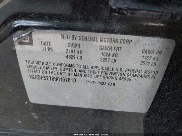 2008 CADILLAC CTS 1G6DF577680167610 Photo 8