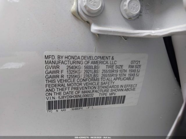 2022 ACURA MDX 5J8YD9H36NL006032 Photo 8